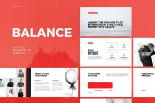 现代简约实用设计风格企业简介 Balance – Powerpoint
