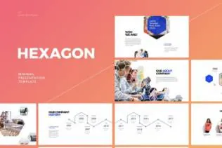 项目投标PPT幻灯片模板 Hexagon – Powerpoint Template