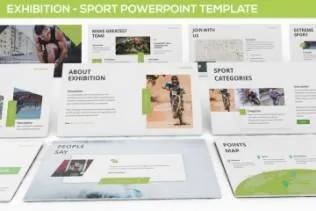体育运动行业PPT幻灯片模板下载 Exhibition – Sport Powerpoint