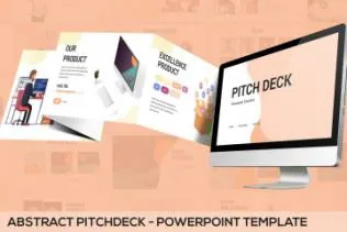 商务演示或个人适用的抽象风格ppt模板素材 Abstract Pitchdeck
