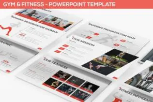 健身主题ppt模板下载 Gym amp;amp; Fitness – Powerpoint Template