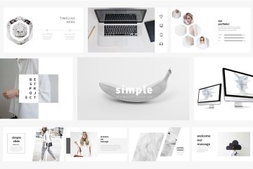 超现代和独特的极简主义PPT模版 Simple - Keynote Template