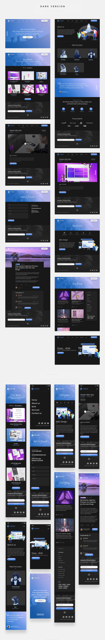 优雅的创意响应式WP模板 Tuscany WordPress