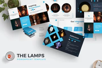 产品推广策划方案PPT幻灯片模板素材 The Lamps – Powerpoint