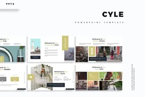 自行车品牌介绍PPT幻灯片模板 Cycle – Powerpoint Template
