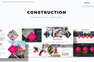 建筑公司适用的PPT幻灯片模板 Contruction – Powerpoint