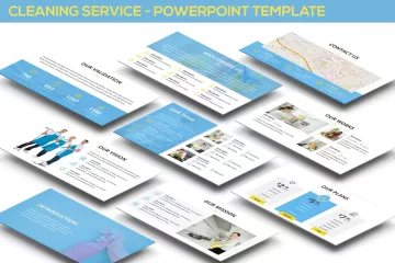 上门保洁服务方案PPT幻灯片模板 Cleaning Service – Powerpoint Template