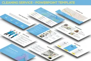 上门保洁服务方案PPT幻灯片模板 Cleaning Service – Powerpoint Template