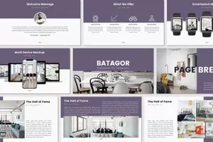 企业服务介绍PPT幻灯片模板 BATAGOR – Powerpoint Template
