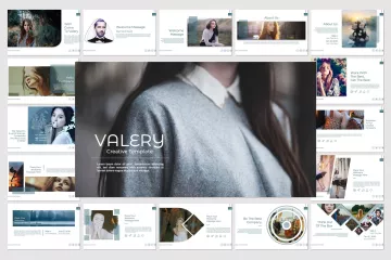 超现代独特设计多功能PPT演示模板 Vallery Powerpoint