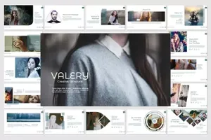 超现代独特设计多功能PPT演示模板 Vallery Powerpoint