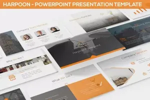 技术创意财务主题PPT幻灯片设计模板 Harpoon – Powerpoint
