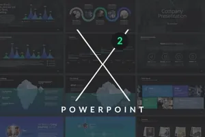 演示的多图表PPT幻灯片设计模板  Powerpoint Template