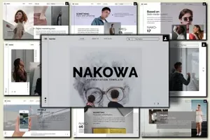 极简主义作品集展示PPT幻灯片设计模板 Nakowa Minimal – Powerpoint