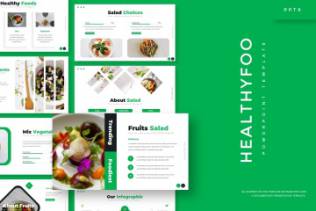 健康饮食主题PPT幻灯片设计模板 Healthyfoo – Powerpoint Template