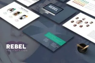 工作室合伙人介绍ppt模板 REBEL Powerpoint Template