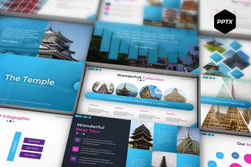 寺庙介绍主题PPT幻灯片模板 The Temple – Powerpoint Template