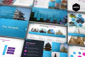 寺庙介绍主题PPT幻灯片模板 The Temple – Powerpoint Template