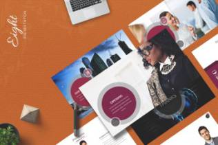 企业发展史企业介绍PPT幻灯片模板 Eight – Powerpoint Template