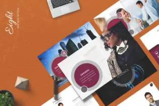 企业发展史企业介绍PPT幻灯片模板 Eight – Powerpoint Template