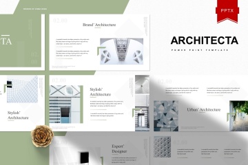 建筑设计公司PPT幻灯片设计模板 Architecta Powerpoint Template