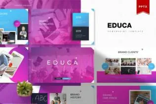 教育主题教育行业适用的PPT幻灯片模板 Educa Powerpoint