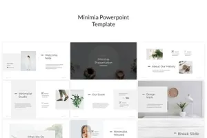 极简设计风格多图ppt模板 Minimia – Powerpoint Template