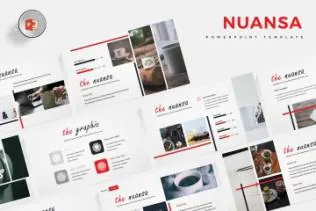 咖啡厅品牌推广PPT设计模板 Nuansa – Powerpoint Template
