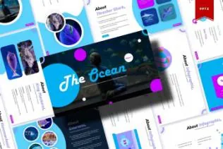 海底世界主题PPT幻灯片模板 The Ocean  Powerpoint Template