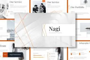 产品设计公司业务介绍PPT幻灯片模板 Nagi – Powerpoint Template
