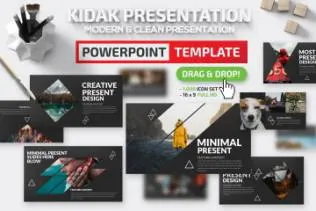 多图设计风格旅游摄影行业适用的ppt模板 Kidak Powerpoint