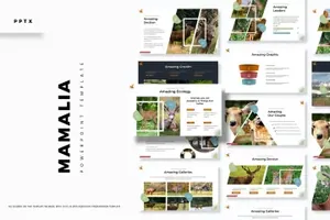 野生动物主题PPT幻灯片设计模板 Mamalia – Powerpoint Template