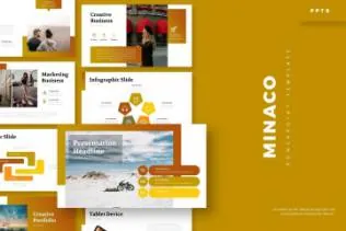 企业市场营销主题PPT幻灯片模板 Minaco – Powerpoint Template