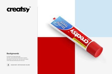 多视角牙膏Mockups打包Toothpaste_Tube_Mockup_Set