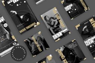 时尚杂志风微信等社交媒体传播专用手机版ppt模板下载