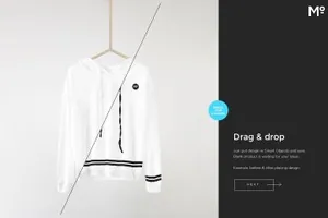 连帽衫衣架样机展示模型Hoodie_Hangers_Mock_ups_Set