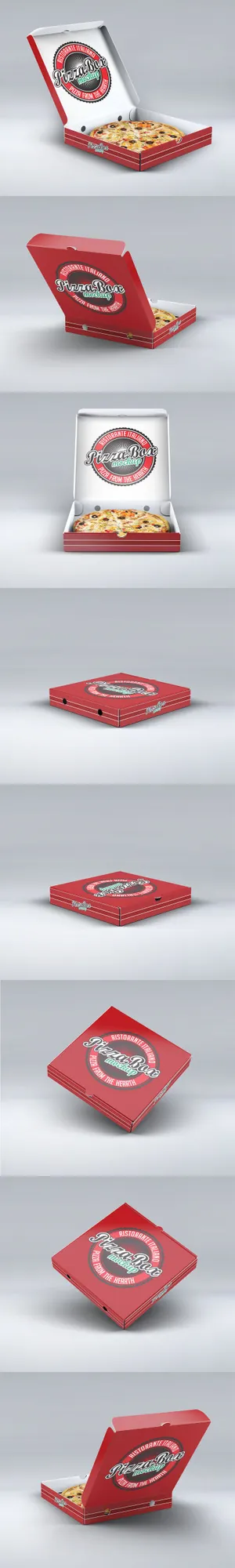 精致的食品包装披萨pizza盒子pizza-box-mock-up