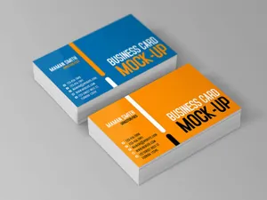 透视名片模型PSD贴图模板Business Cards Mockup