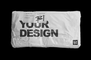 复古做旧现实风格快递包装智能贴图样机模板