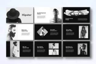 黑白时尚ppt模板下载