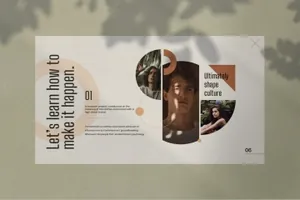 温馨系品牌营销策划书PPT演示文稿设计模板 BORN - Ink Google Slide Template