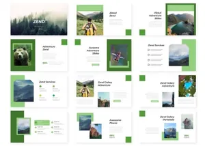 绿色清新风格的个人ppt模板