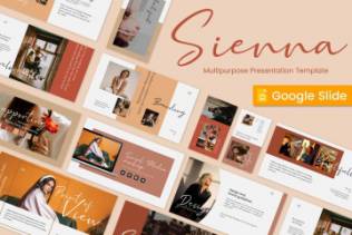 时尚高端优雅秋季深秋金色配色的Google Slide谷歌幻灯片