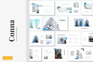 高品质的专业房地产建筑施工powerpoint幻灯片演示模板