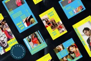 色彩明快的微信等社交媒体传播专用手机版ppt模板下载