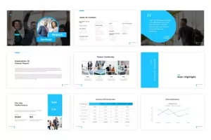 优雅的年度工作汇报ppt模板下载