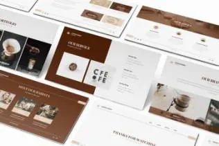 时尚高端简约优雅小资咖啡馆Google Slides谷歌幻灯片