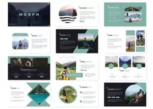 绿色文艺范的ppt模板下载