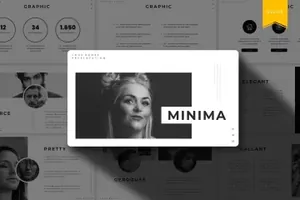 极简主义的团队成员介绍Google幻灯片模板