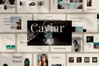 极简风格的摄影作品集PPT演示模板